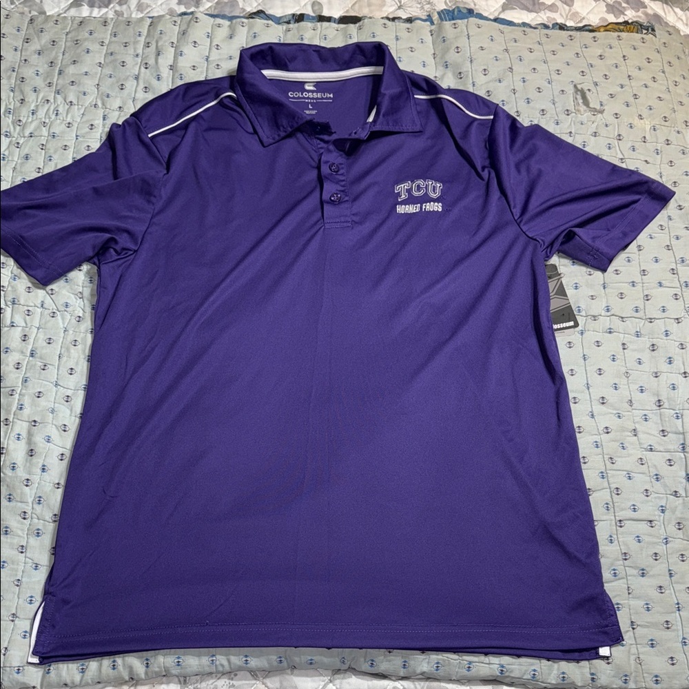 Colosseum Purple TCU Men's Polo Shirt